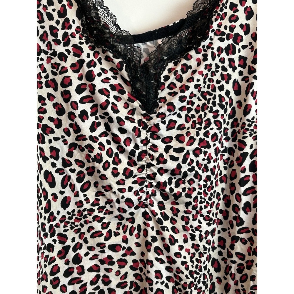 Lane Bryant Cacique Pajama Set Leopard Print Plus Size 26/28L